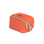 Herringbone Beauty Bag Small Tangerine