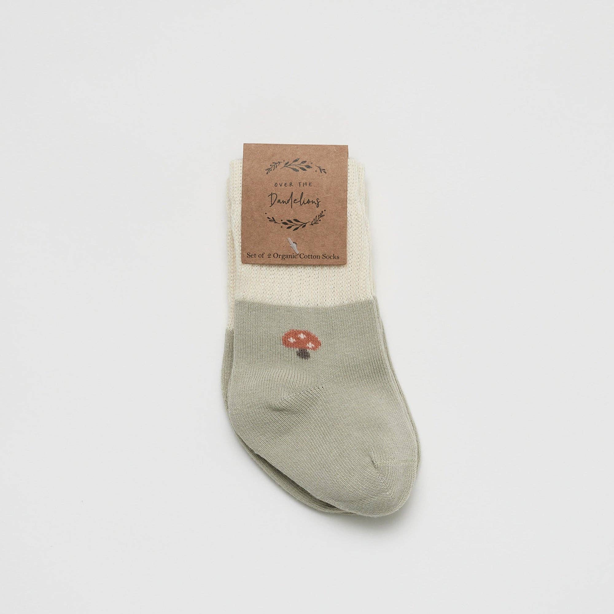 Set Of 2 Socks Mushroom