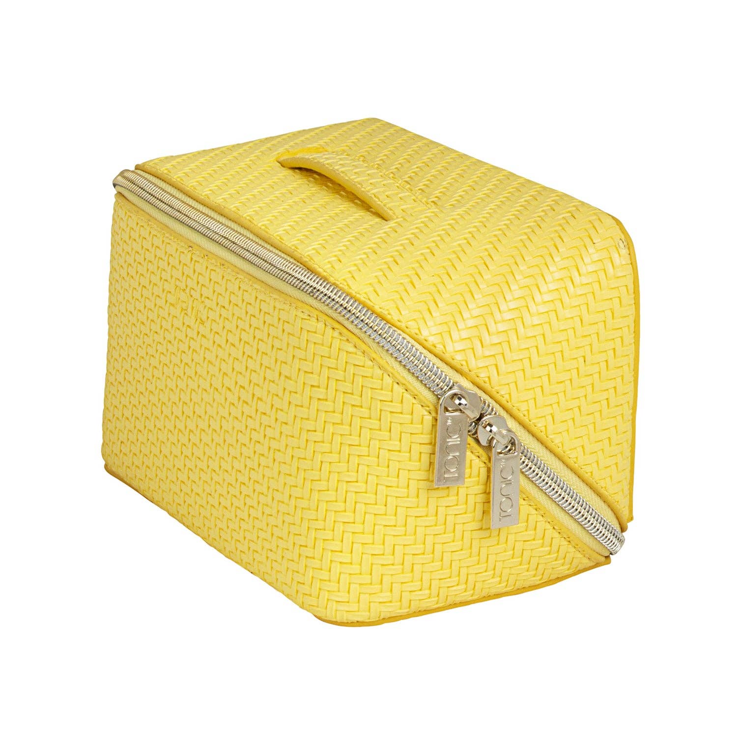 Herringbone Beauty Bag Medium Lemon