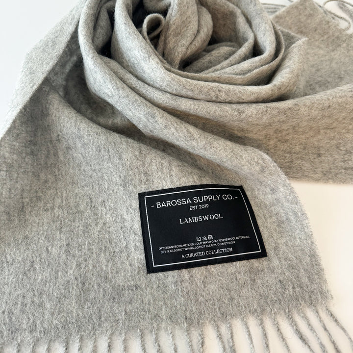 Light Grey Lambswool Scarf