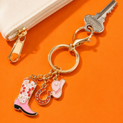 Cowgirl Style Keyring Pink