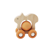 EcoSpin Animal with Silicone Wheel Orange Squirrel