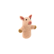 Felted Finger Puppet Pig