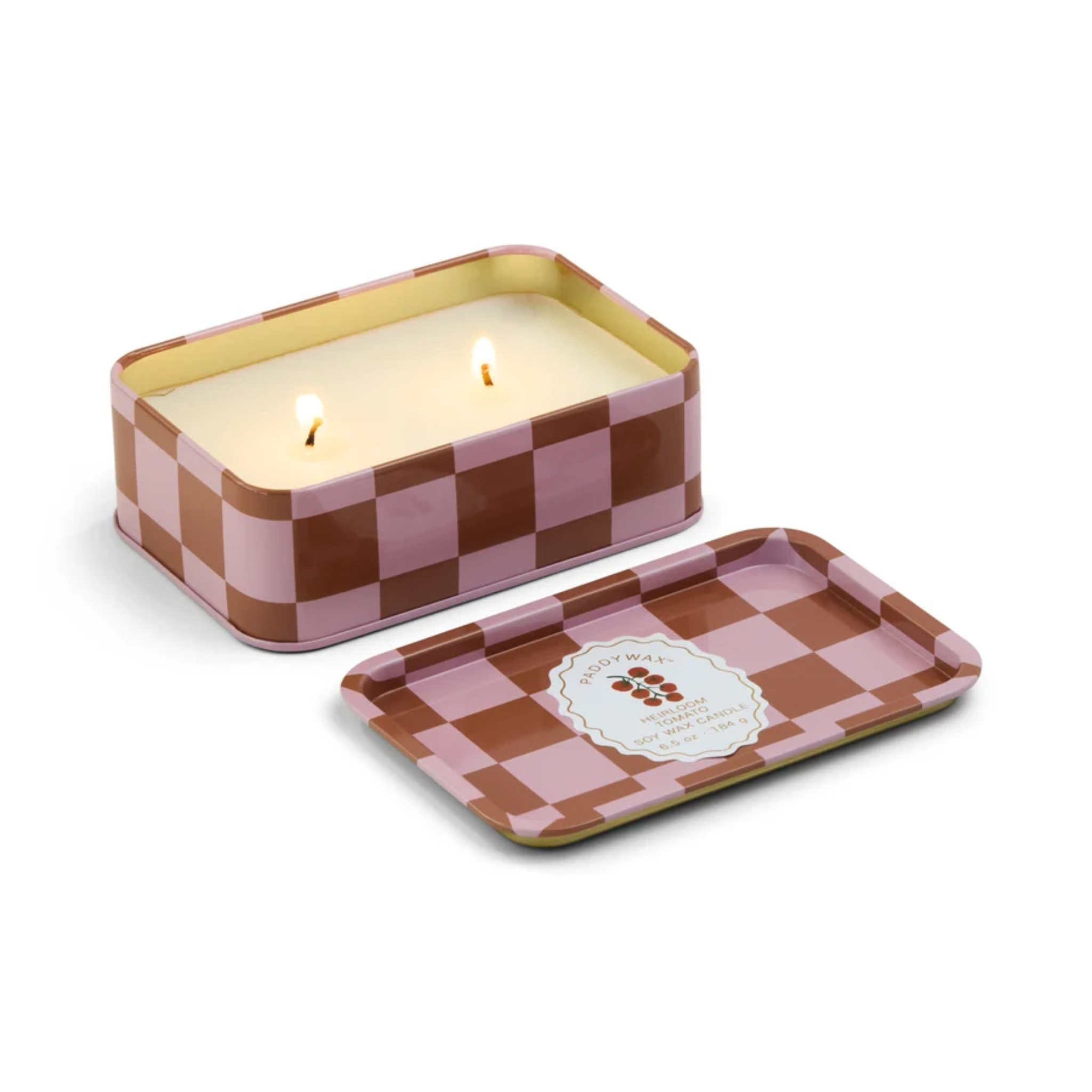 A Dopo 6.5oz Printed Tin Candle Heirloom Tomato