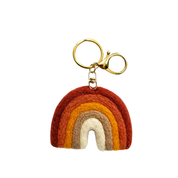 Felt Rainbow Keychain Charm Terracotta