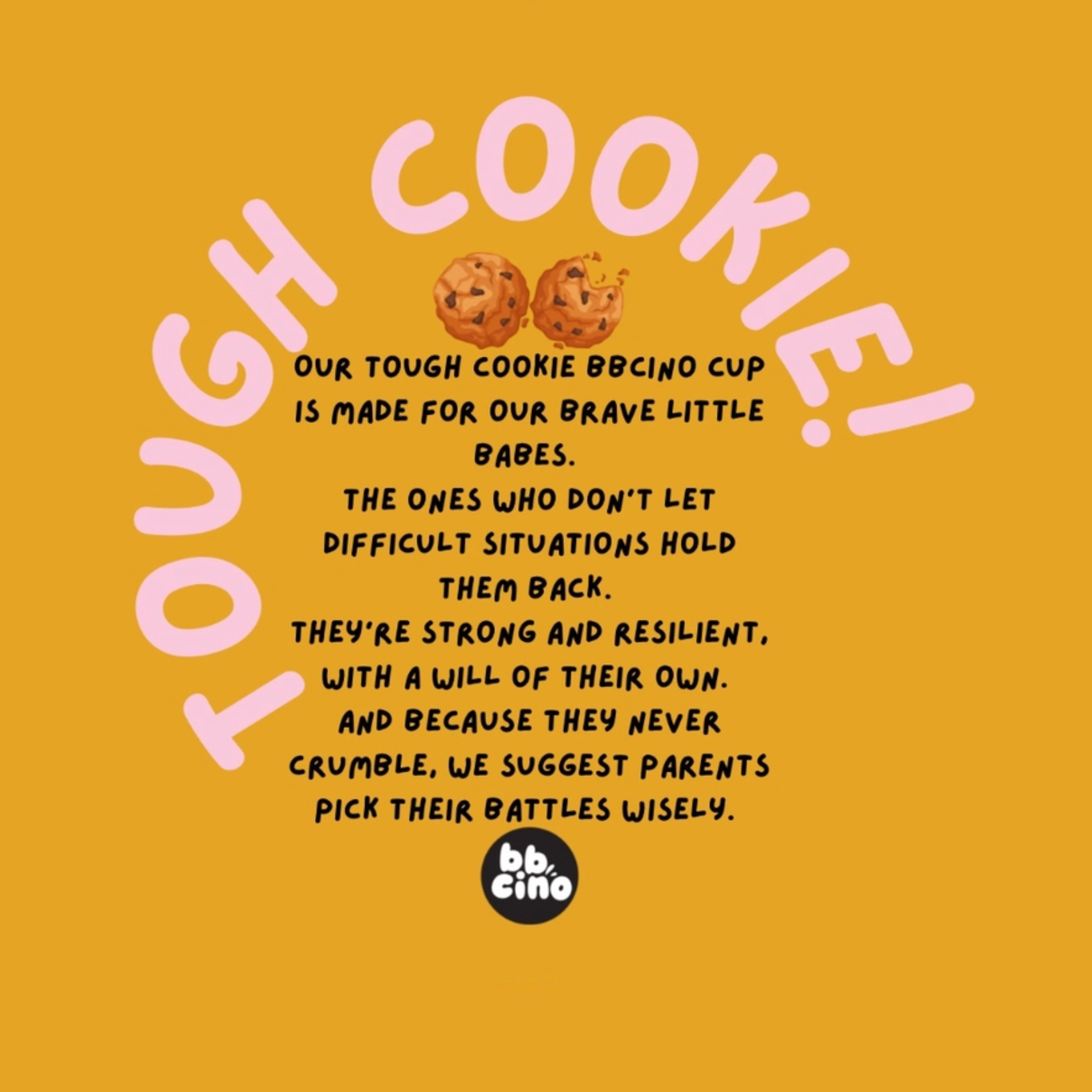 Reusable BambinoCino Bamboo Cup Tough Cookie in Blue (240ml)