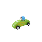 Wooden Pull Back Racing Car Green