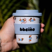 Reusable BambinoCino Bamboo Cup Dash Blue (240ml)