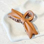 Vastile Bow Hair Claw Clip Latte