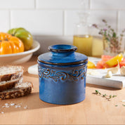 The Original Butter Bell® Crock Antique Denim Blue