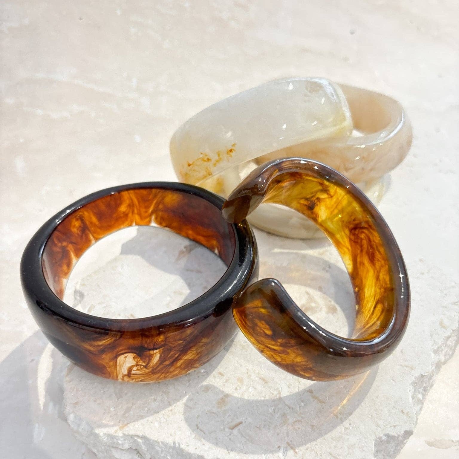 Bold Cuff Bangle Caramel