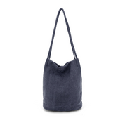 Natural Long Handle Bag Navy Blue