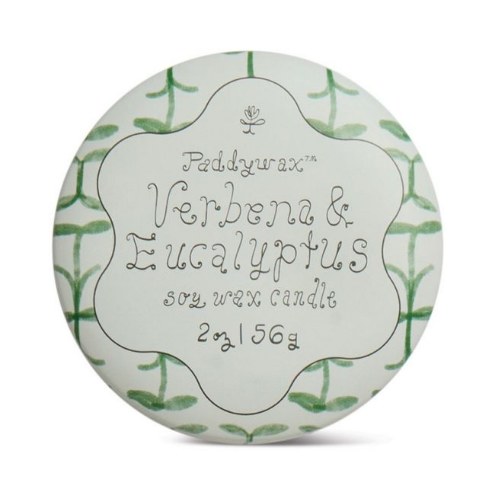 Tulip Printed Tin Candle Verbena & Lemongrass 2oz