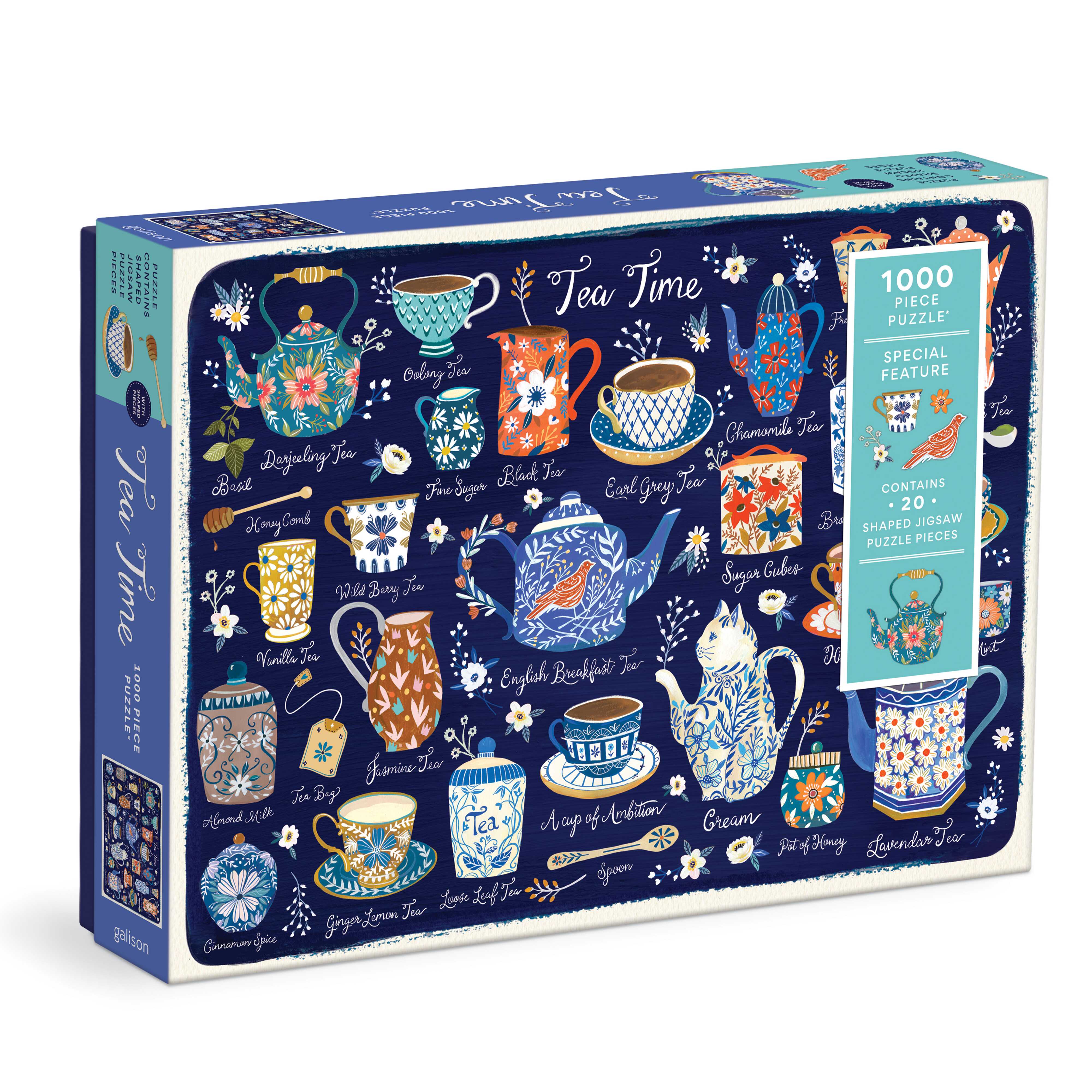Tea Time 1000PC Puzzle with Shaped Pieces