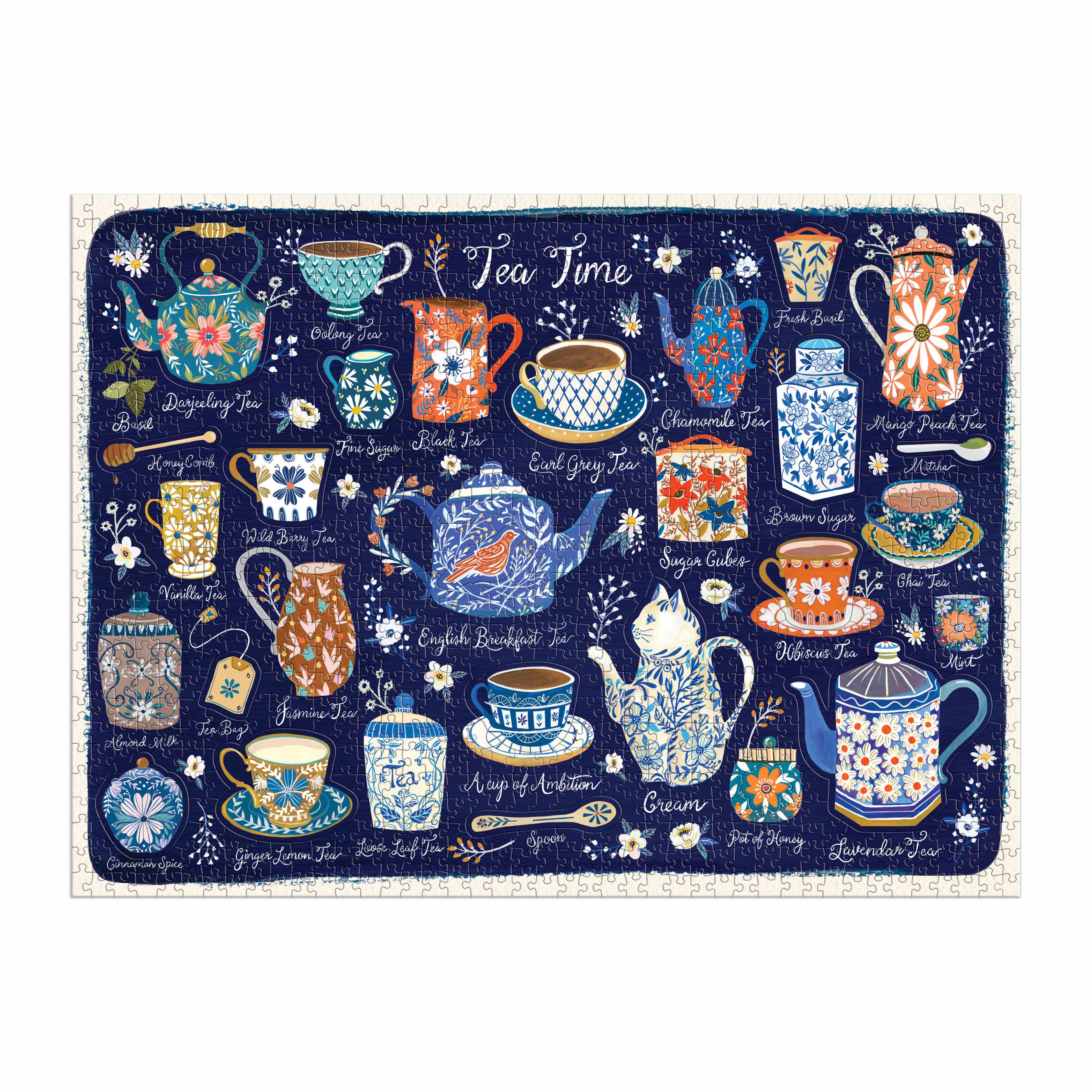 Tea Time 1000PC Puzzle with Shaped Pieces