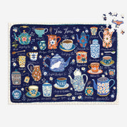 Tea Time 1000PC Puzzle with Shaped Pieces