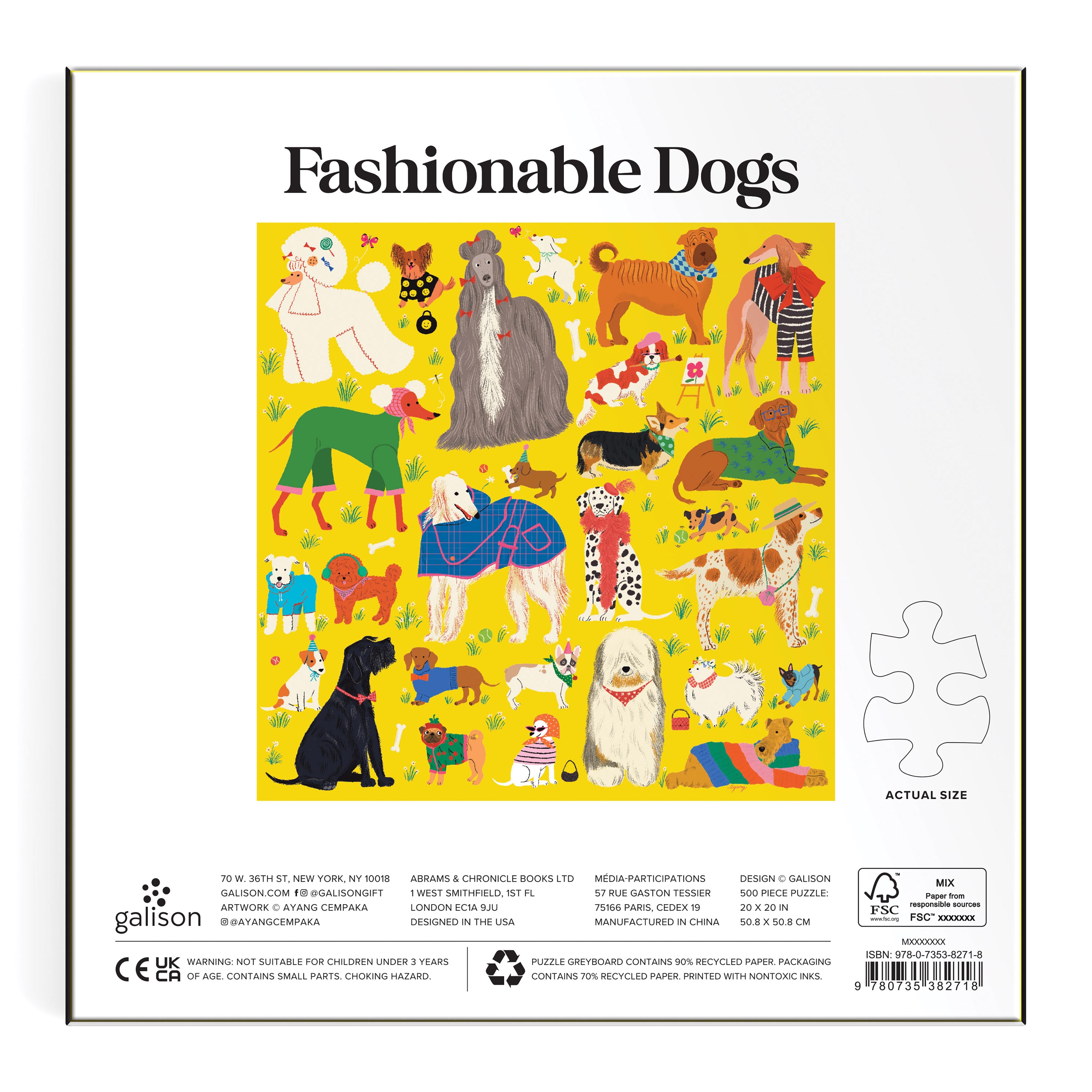 Fashionable Dogs 500PC Puzzle