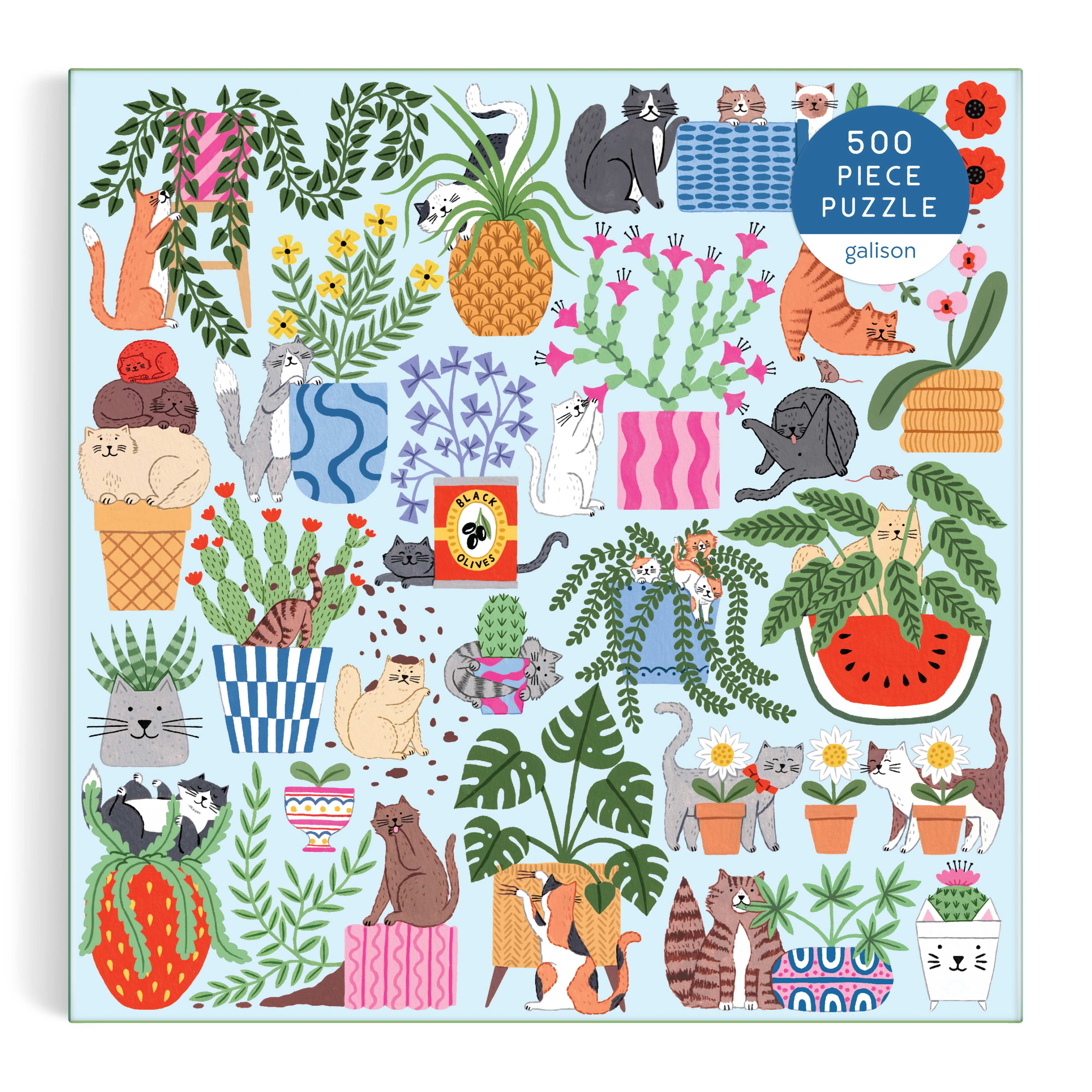 Cats in the Houseplants 500PC Puzzle