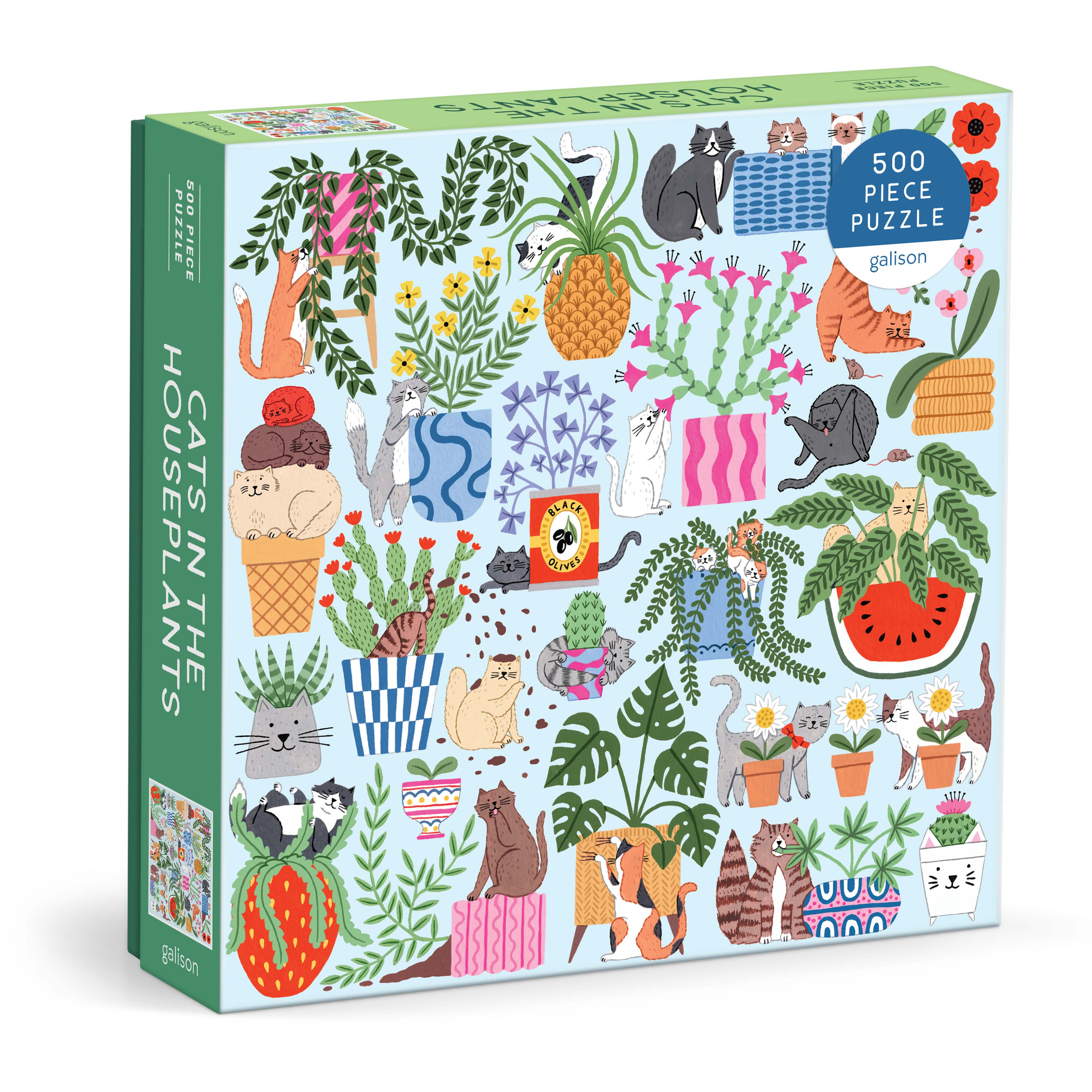 Cats in the Houseplants 500PC Puzzle
