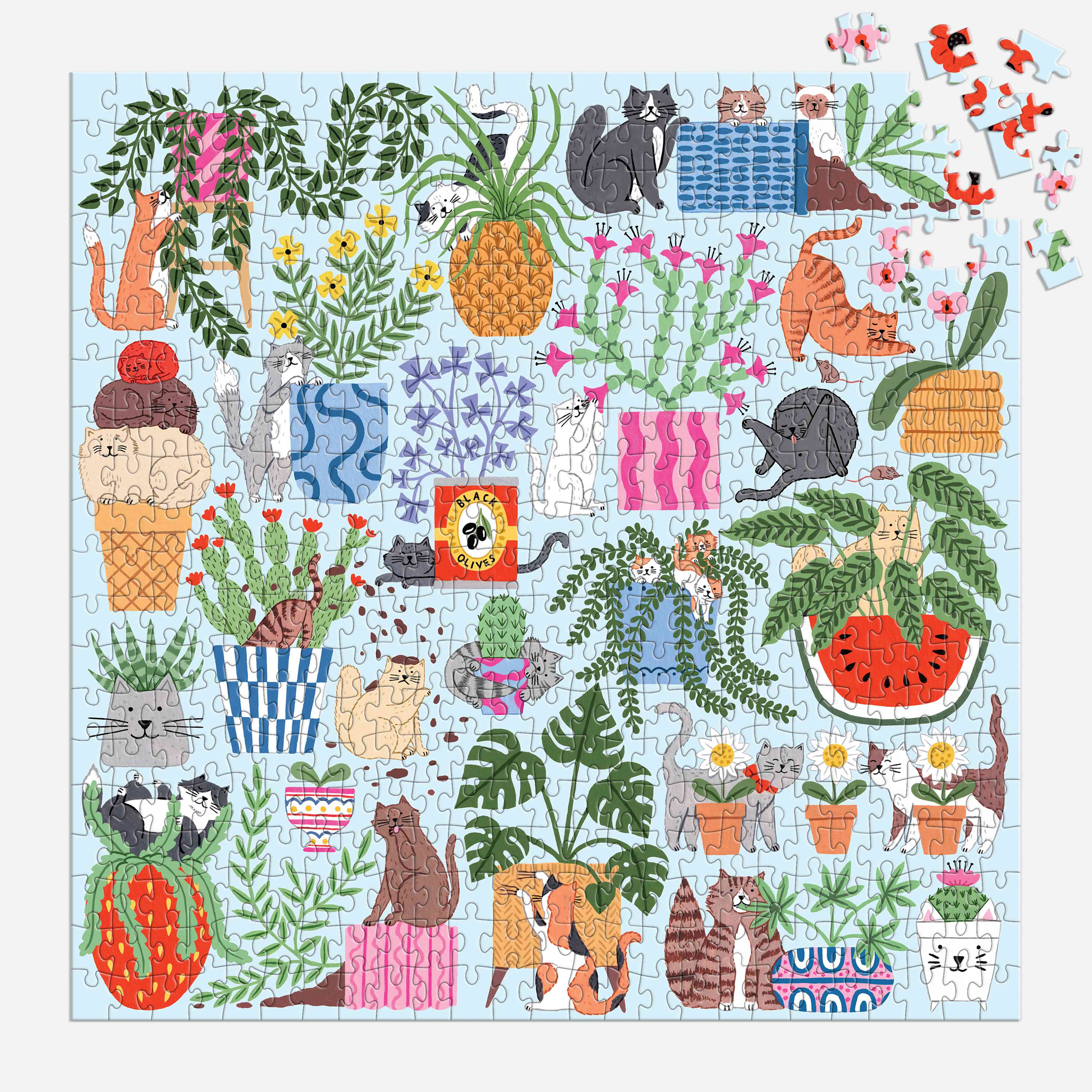 Cats in the Houseplants 500PC Puzzle