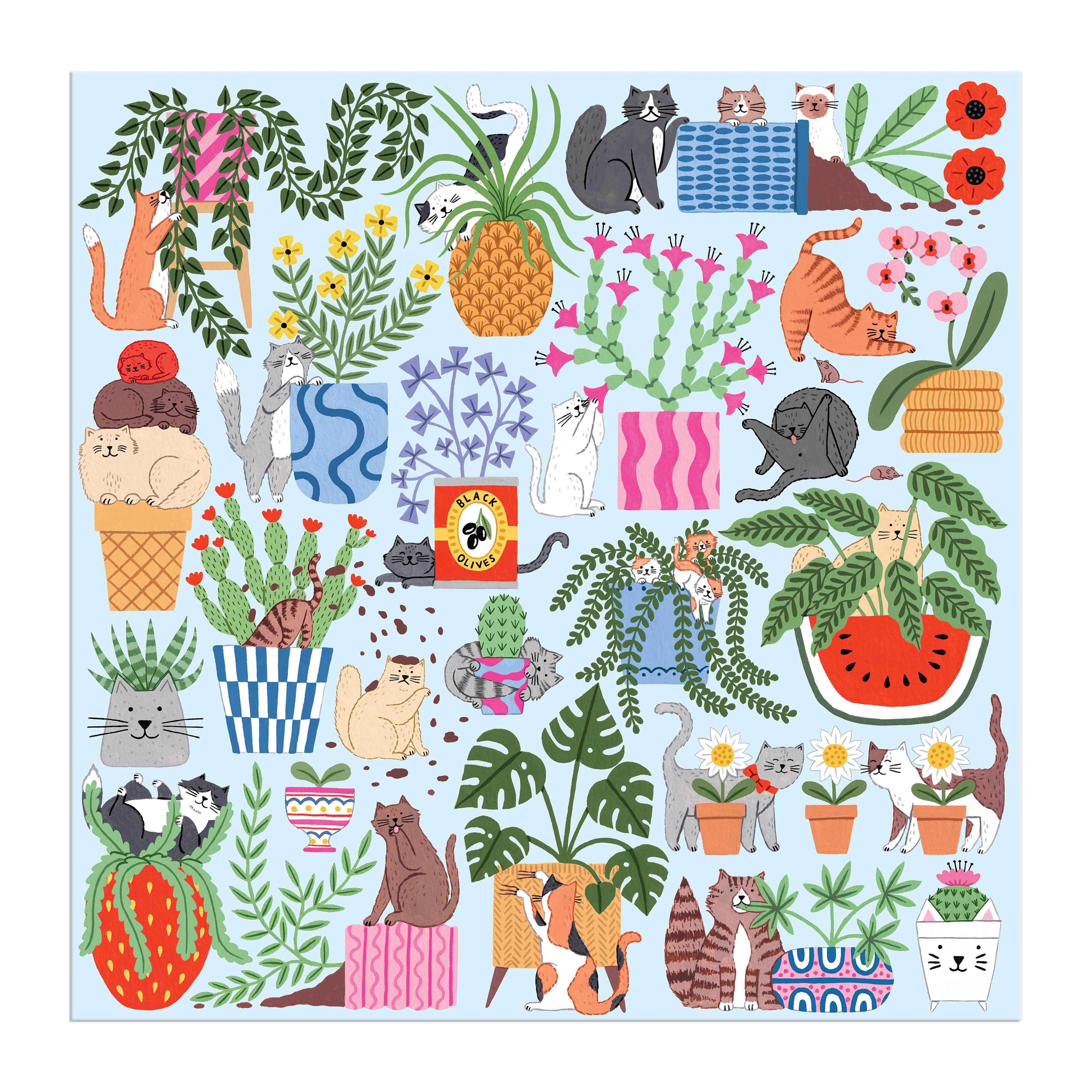 Cats in the Houseplants 500PC Puzzle