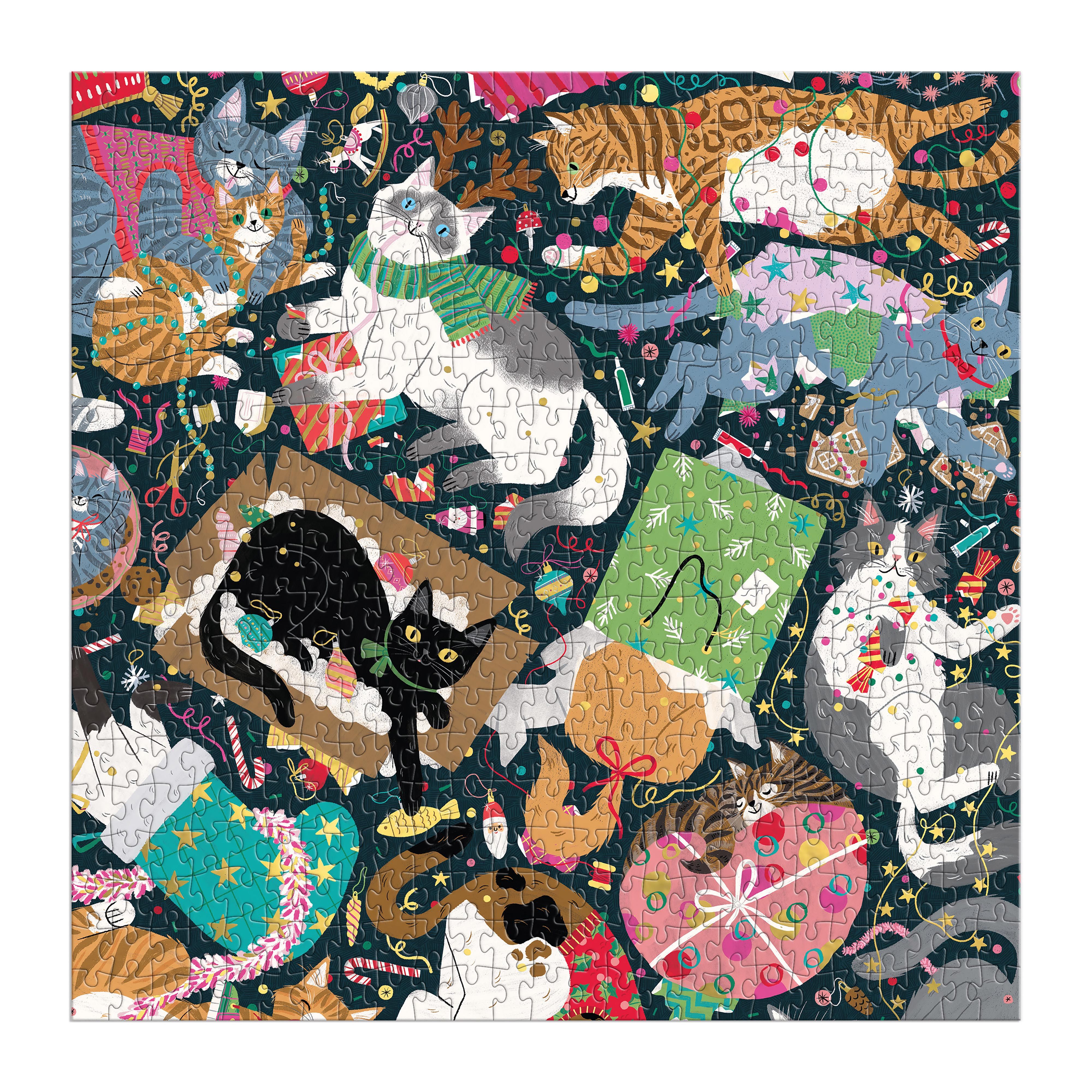 Catmas Chaos 500PC Foil Puzzle