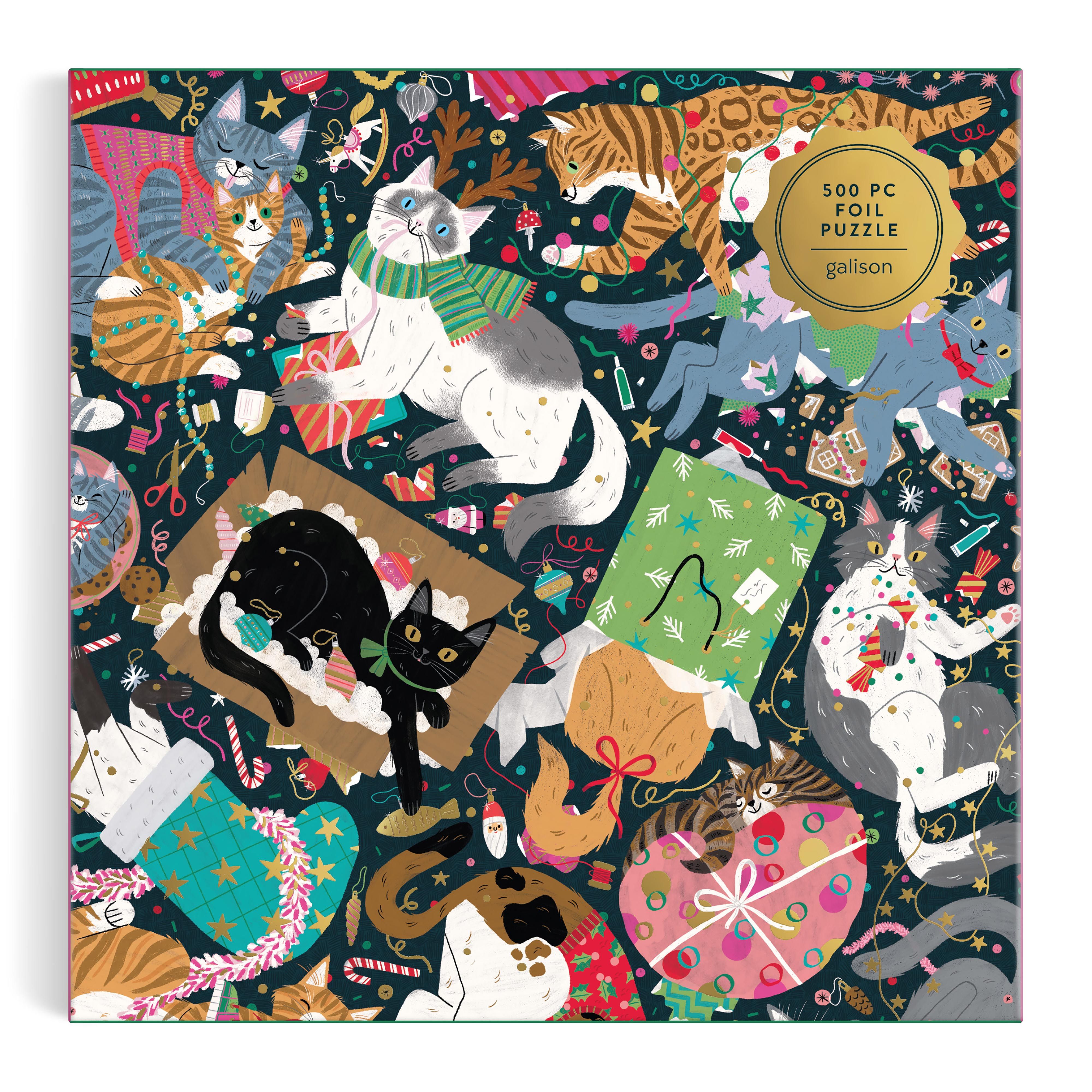 Catmas Chaos 500PC Foil Puzzle