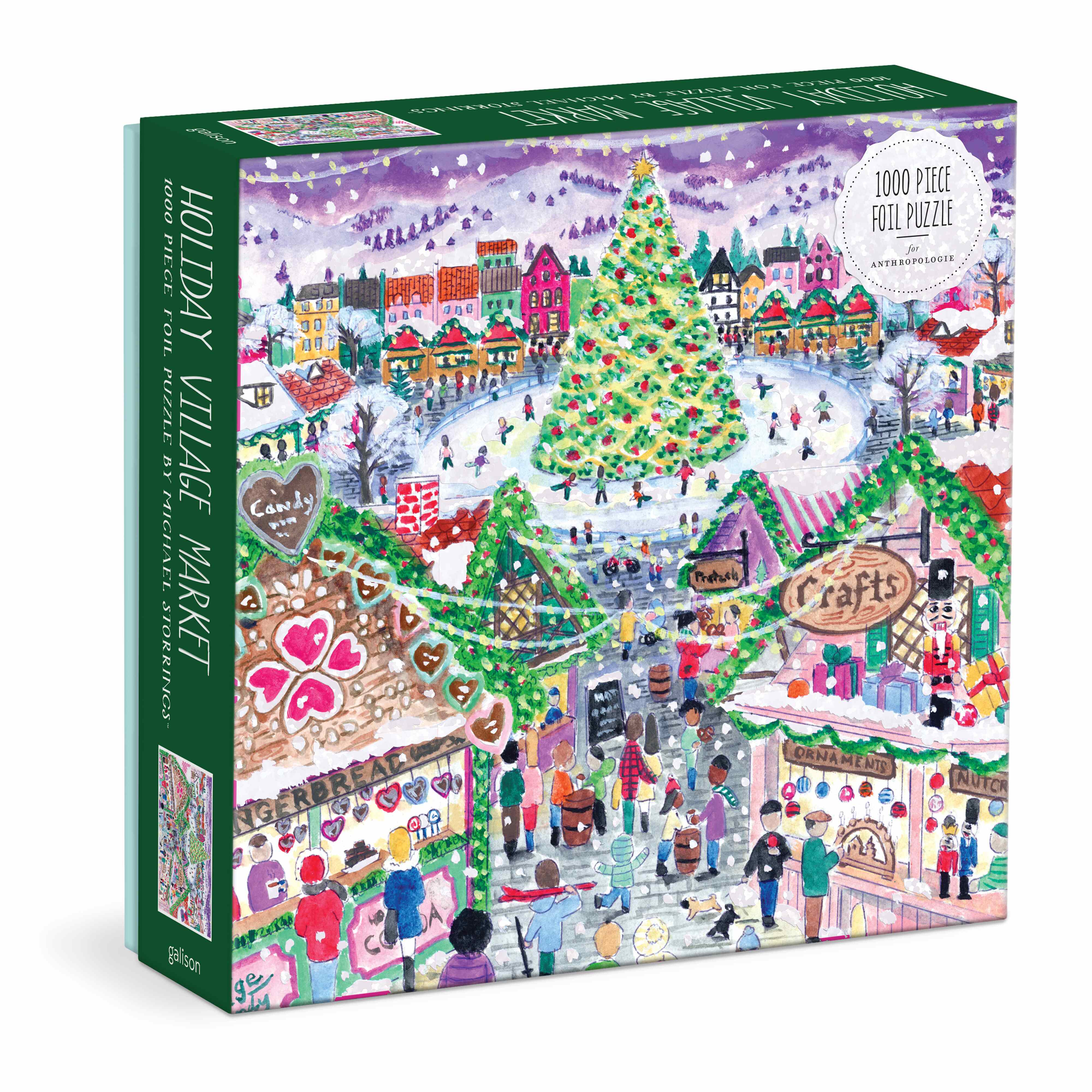 Michael Storrings Holiday Village Market 1000PC Foil Puzzle