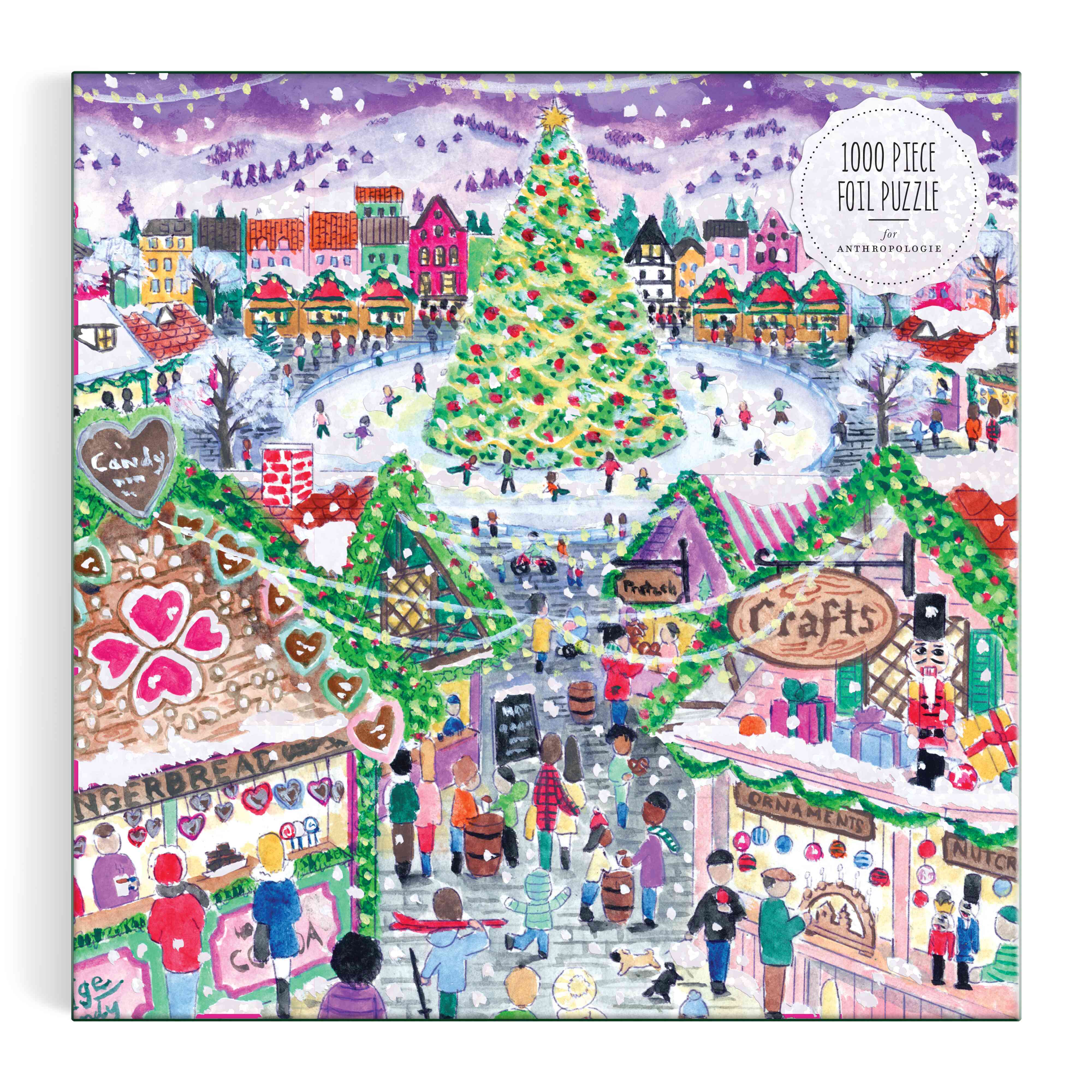 Michael Storrings Holiday Village Market 1000PC Foil Puzzle