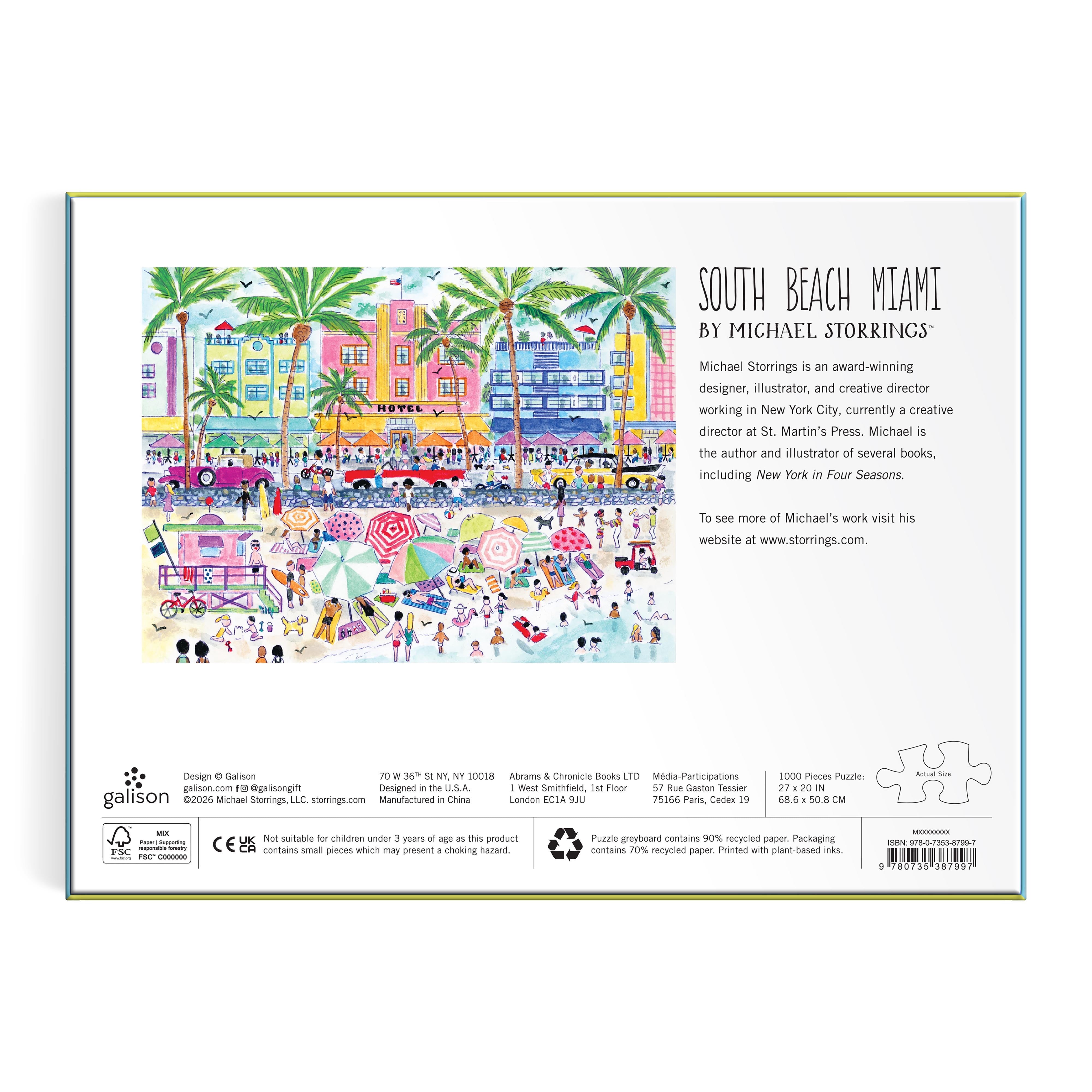 Michael Storrings South Beach Miami 1000PC Puzzle
