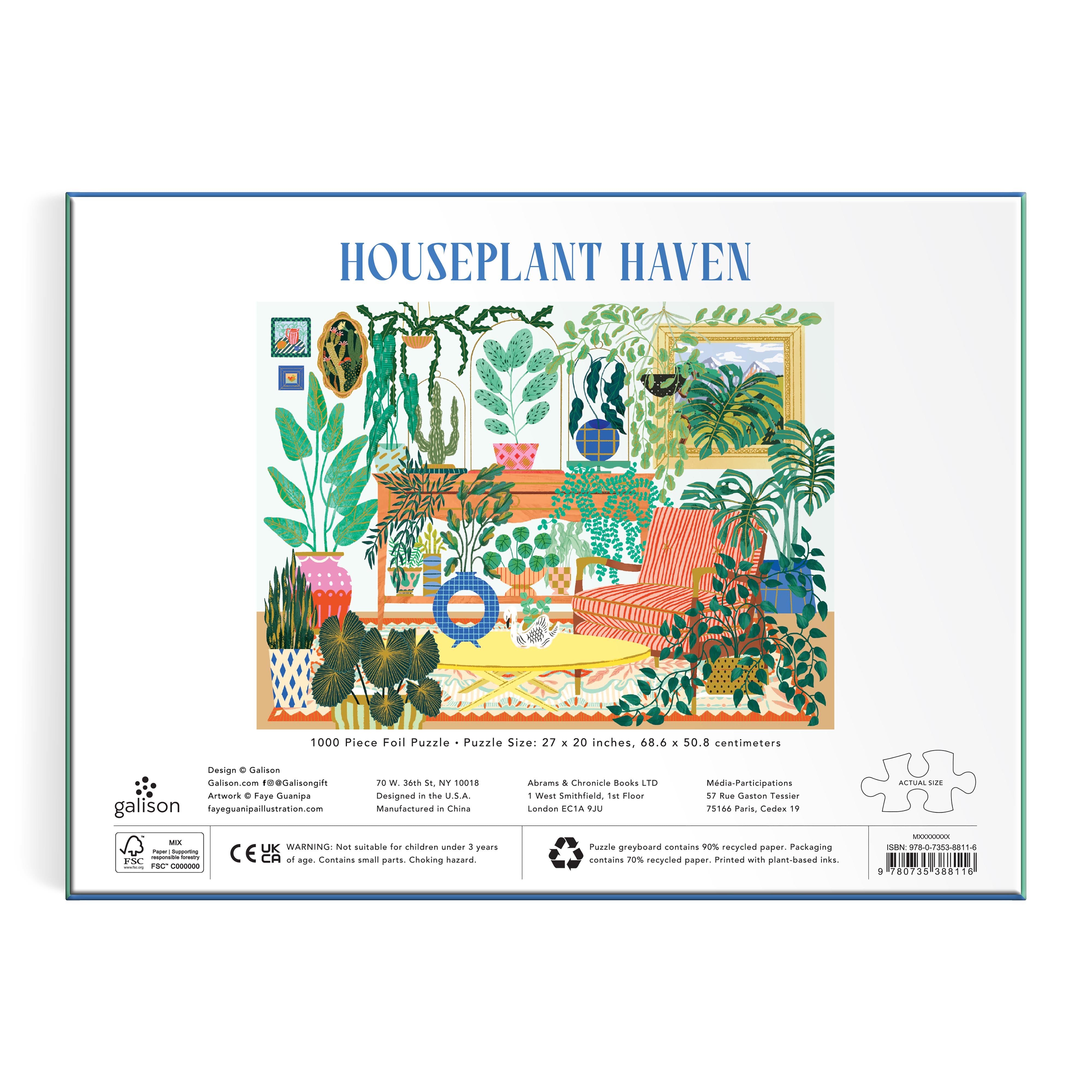 Houseplant Haven 1000PC Foil Puzzle