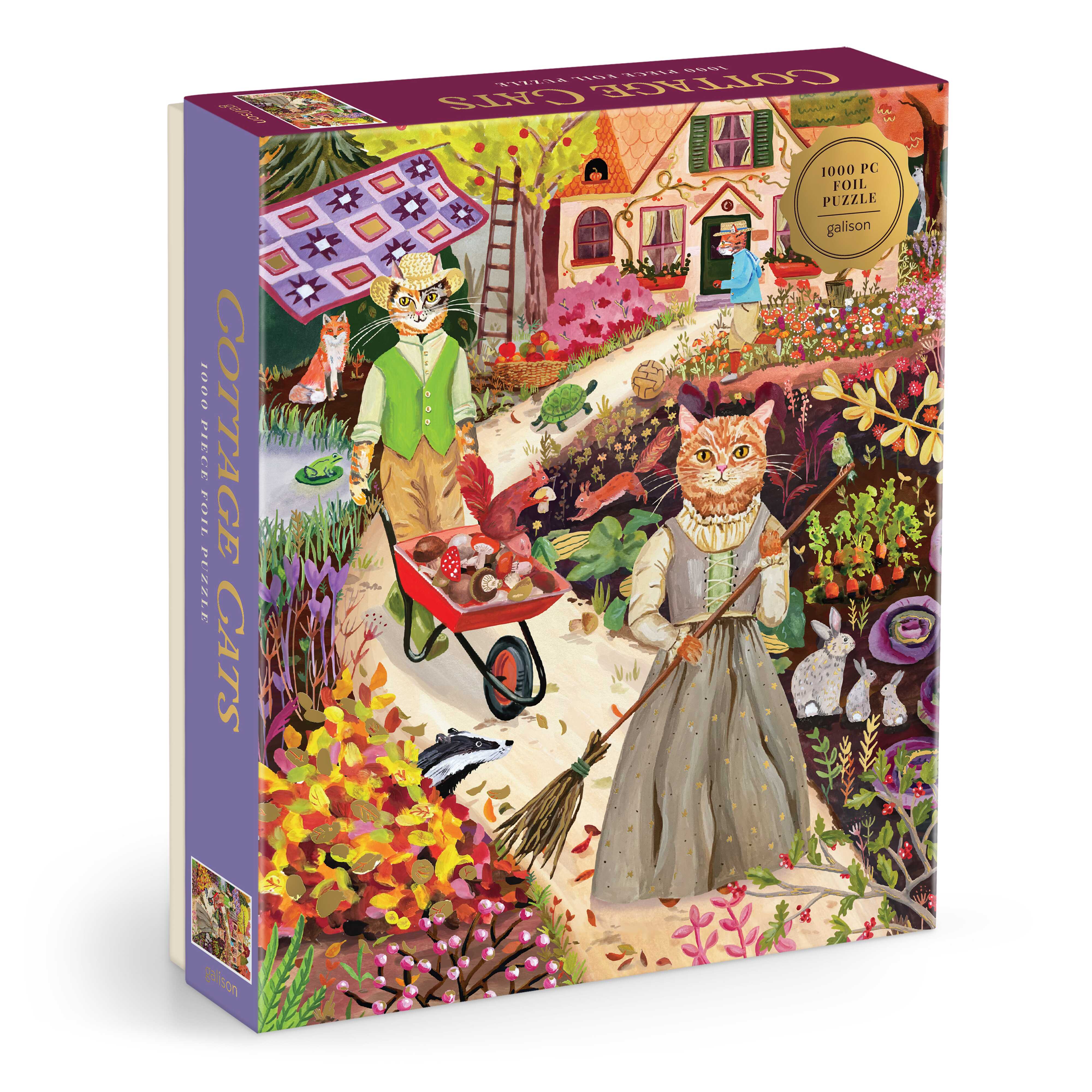 Cottage Cats 1000PC Foil Puzzle