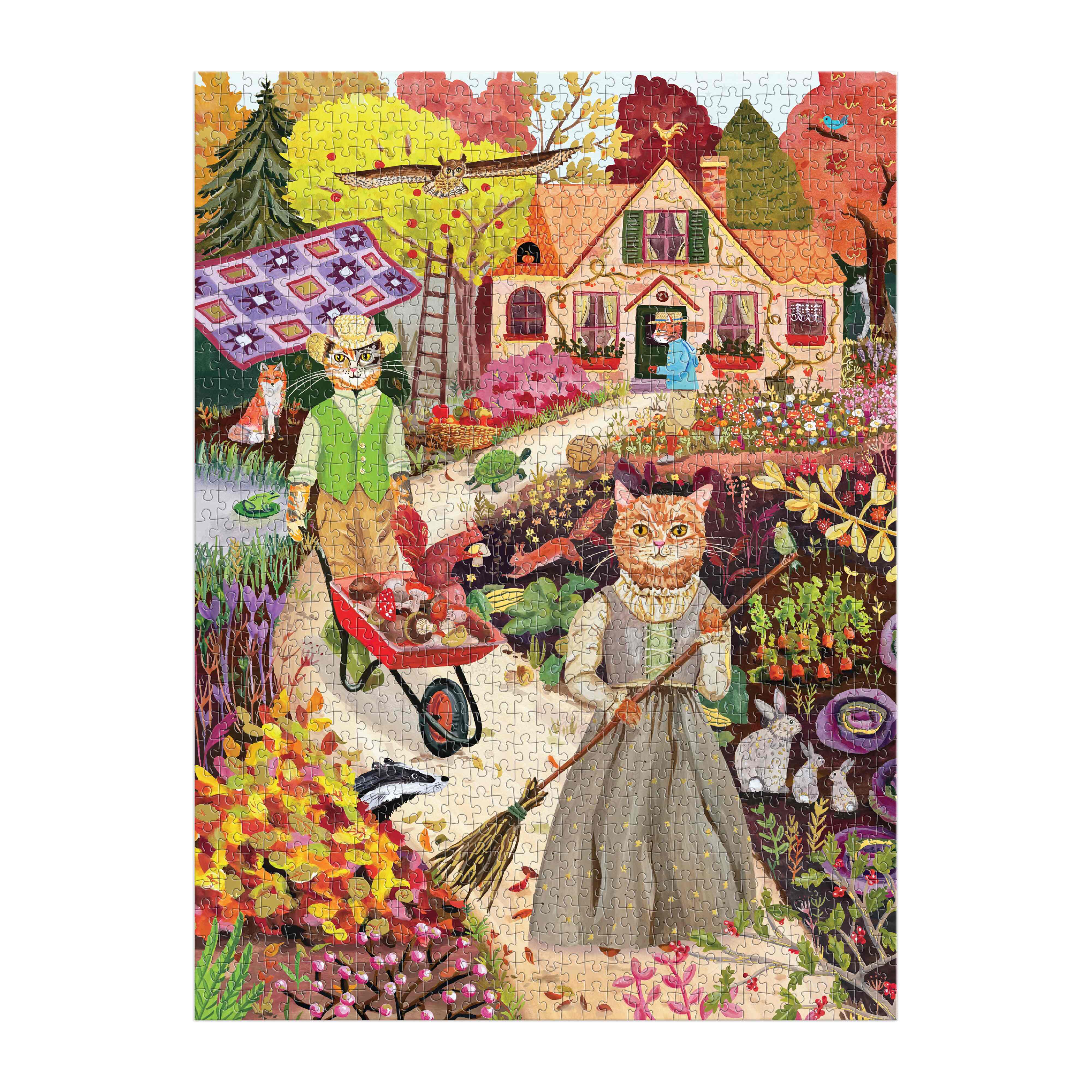 Cottage Cats 1000PC Foil Puzzle