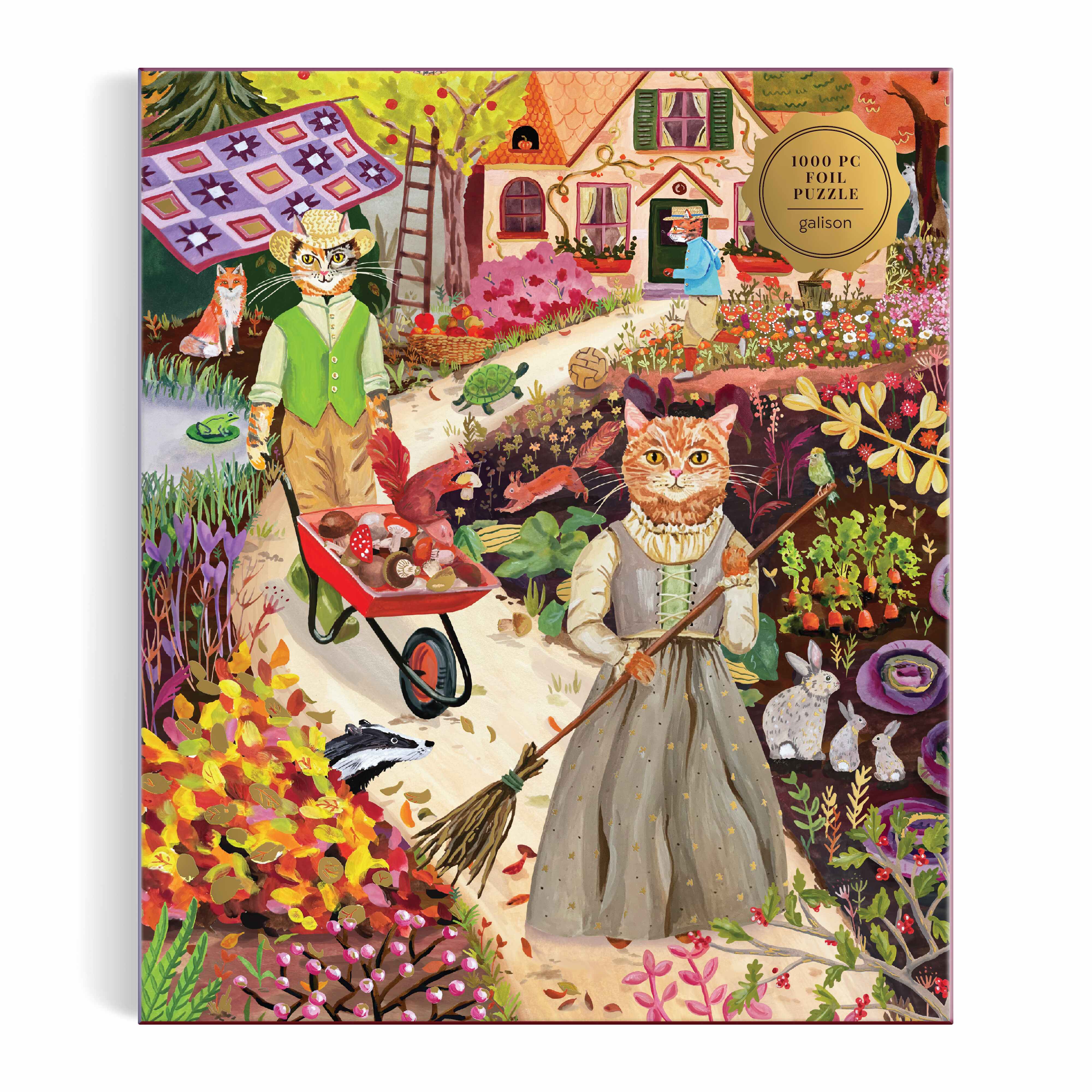 Cottage Cats 1000PC Foil Puzzle