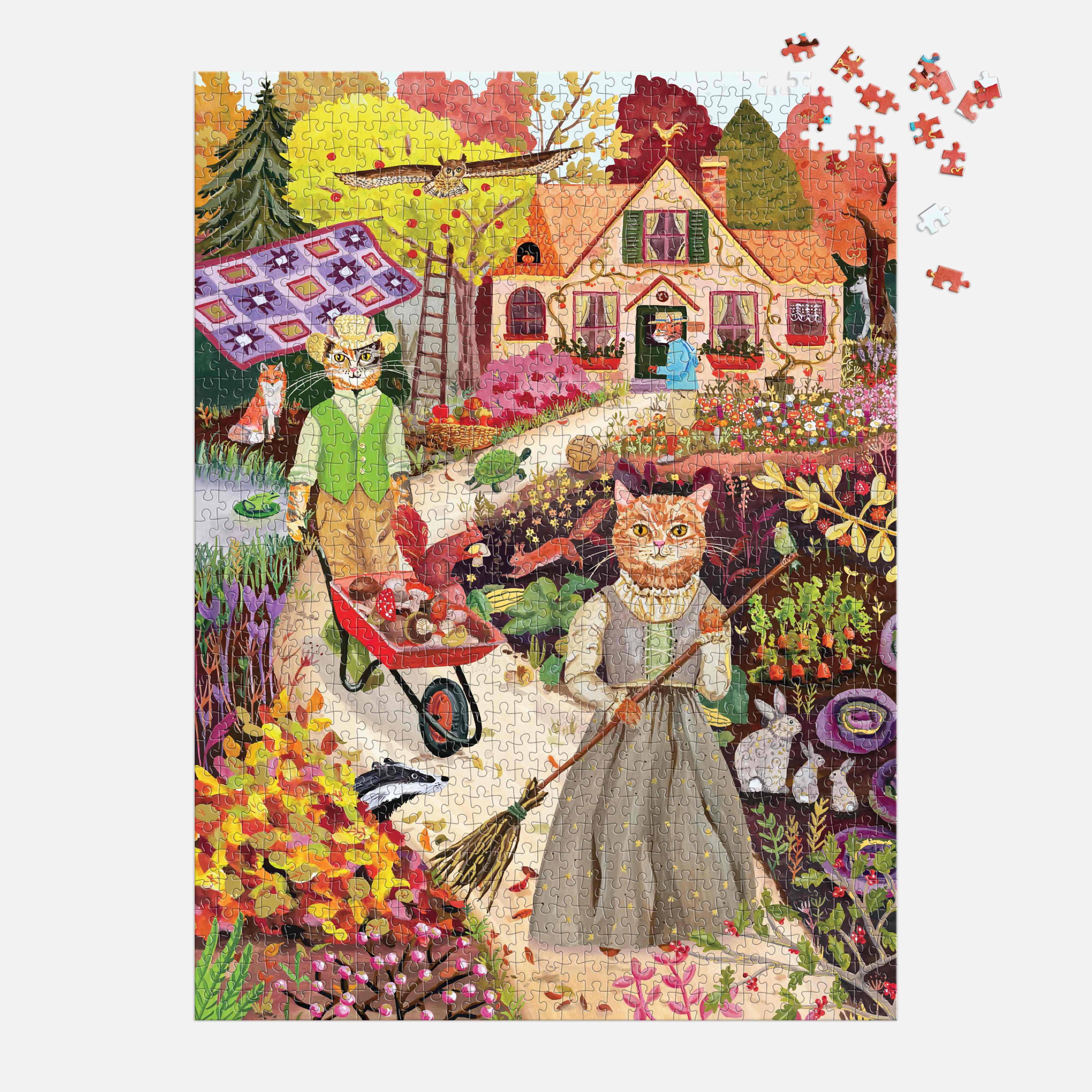 Cottage Cats 1000PC Foil Puzzle