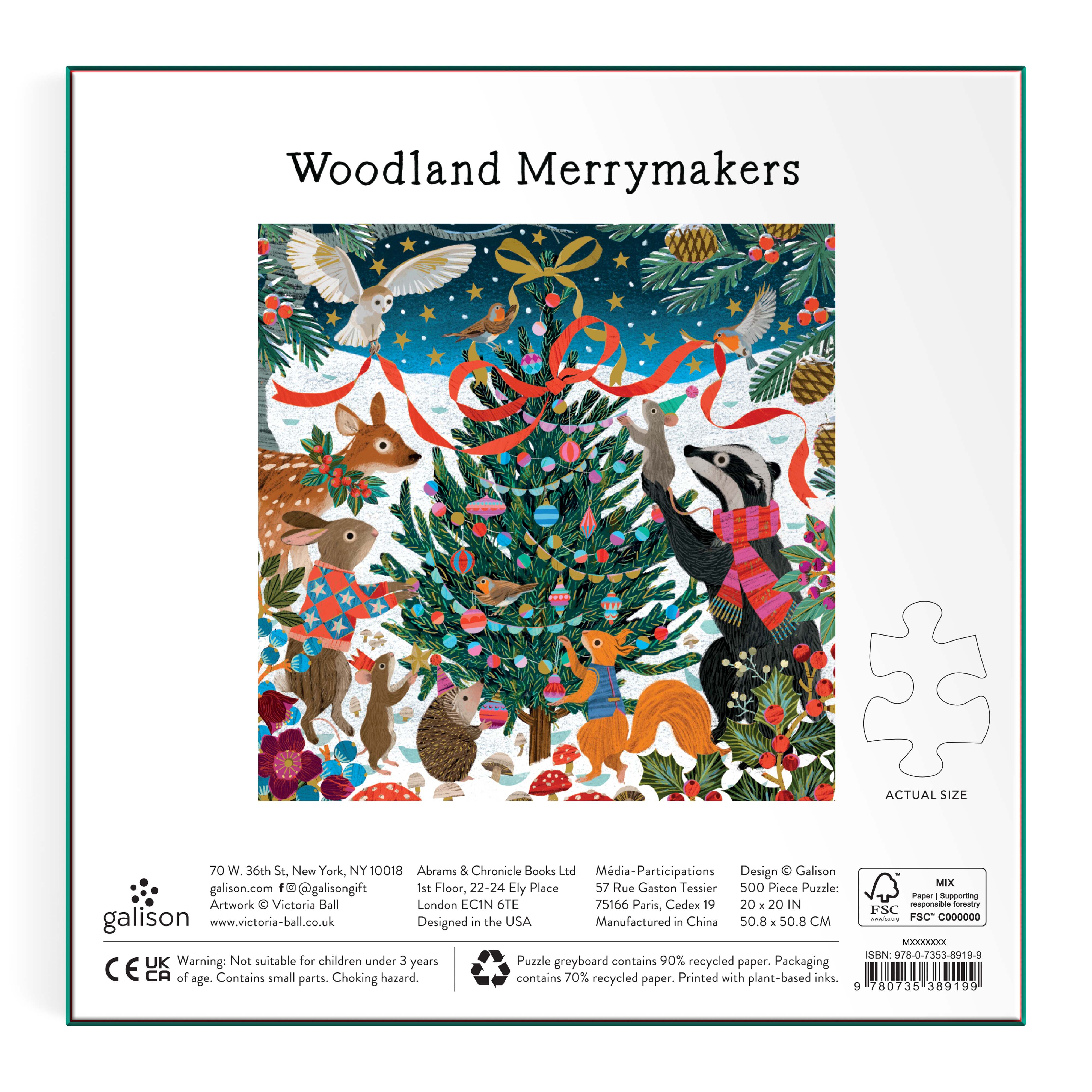 Woodland Merrymakers 500PC Foil Puzzle