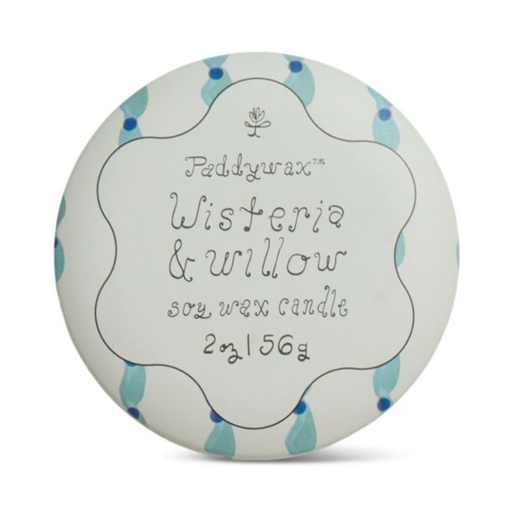 Tulip Printed Tin Candle Wisteria & Willow 2oz