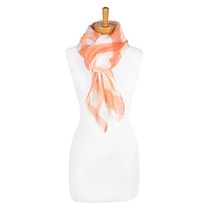 Orange Gingham Scarf