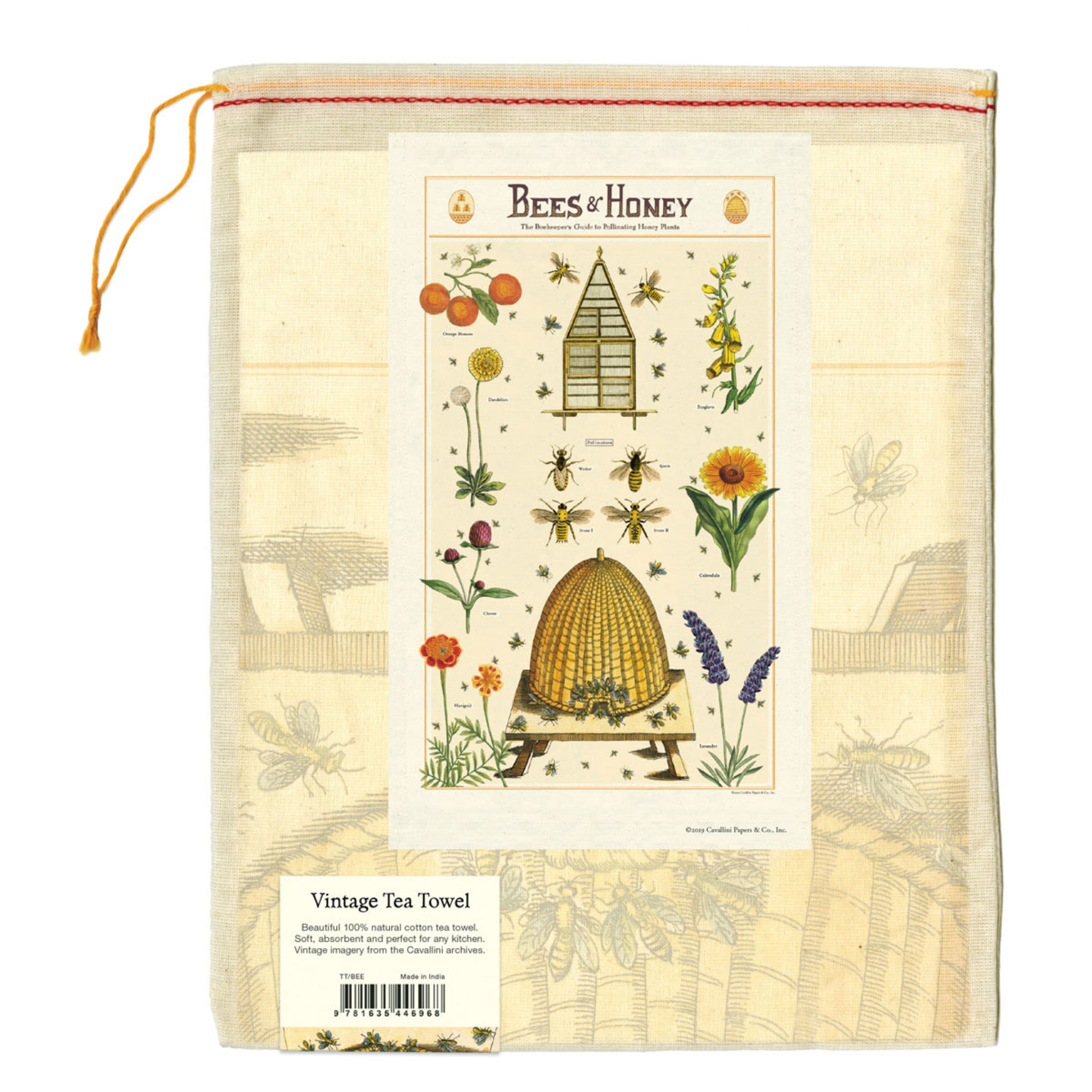 Bees & Honey Tea Towel