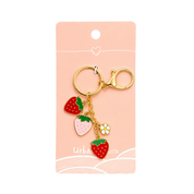 Strawberries Keyring Red