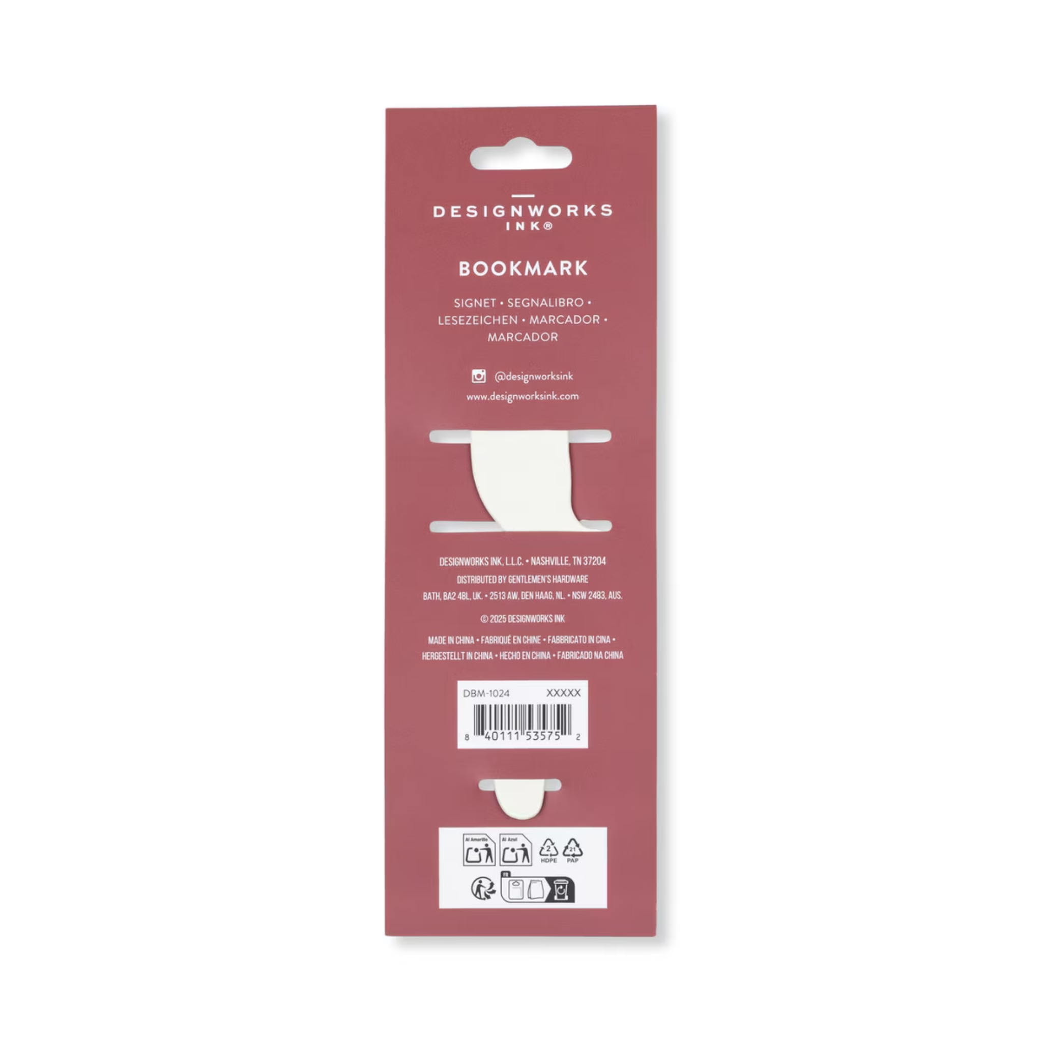 Leatherette Floral Bookmark Magnolia