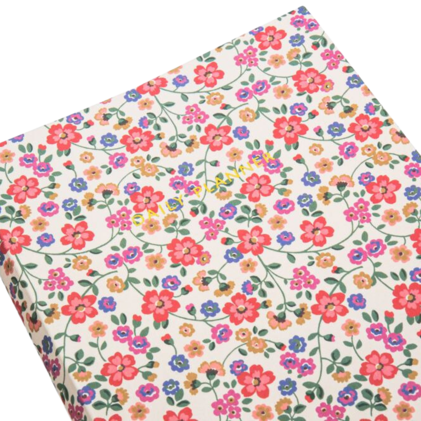 A5 Soft Cloth Cover Daily Planner Cream Floral