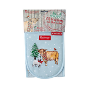 Double Oven Glove Christmas On The Farm
