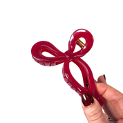 Bow Claw Clip Red