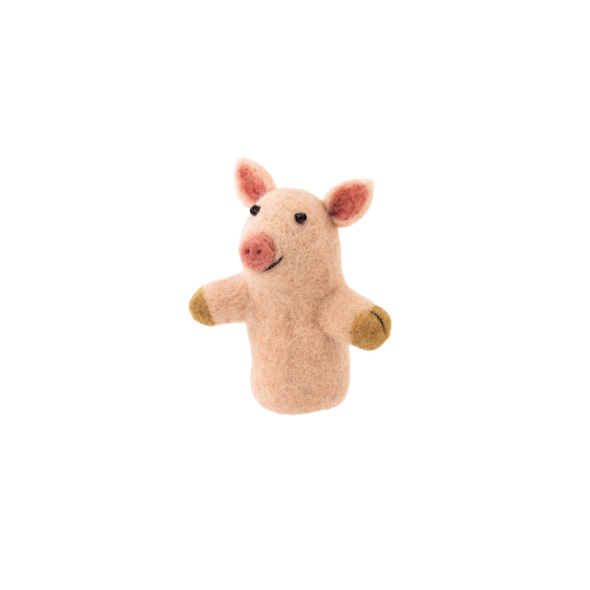 Felted Finger Puppet Pig