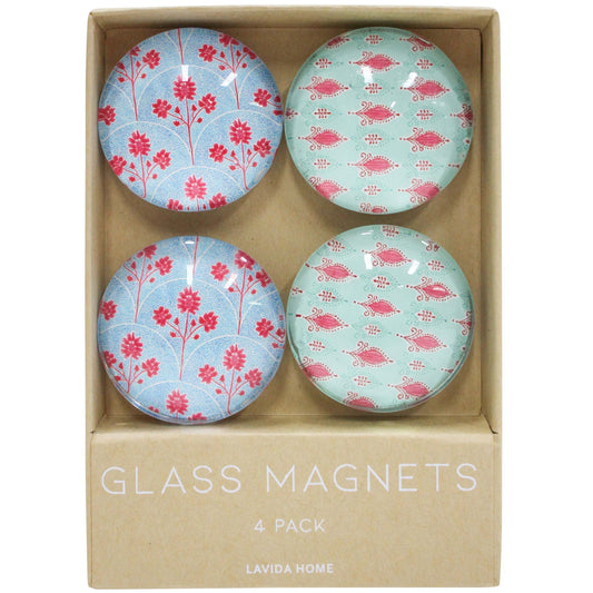 Glass Magnets Set Ornamental