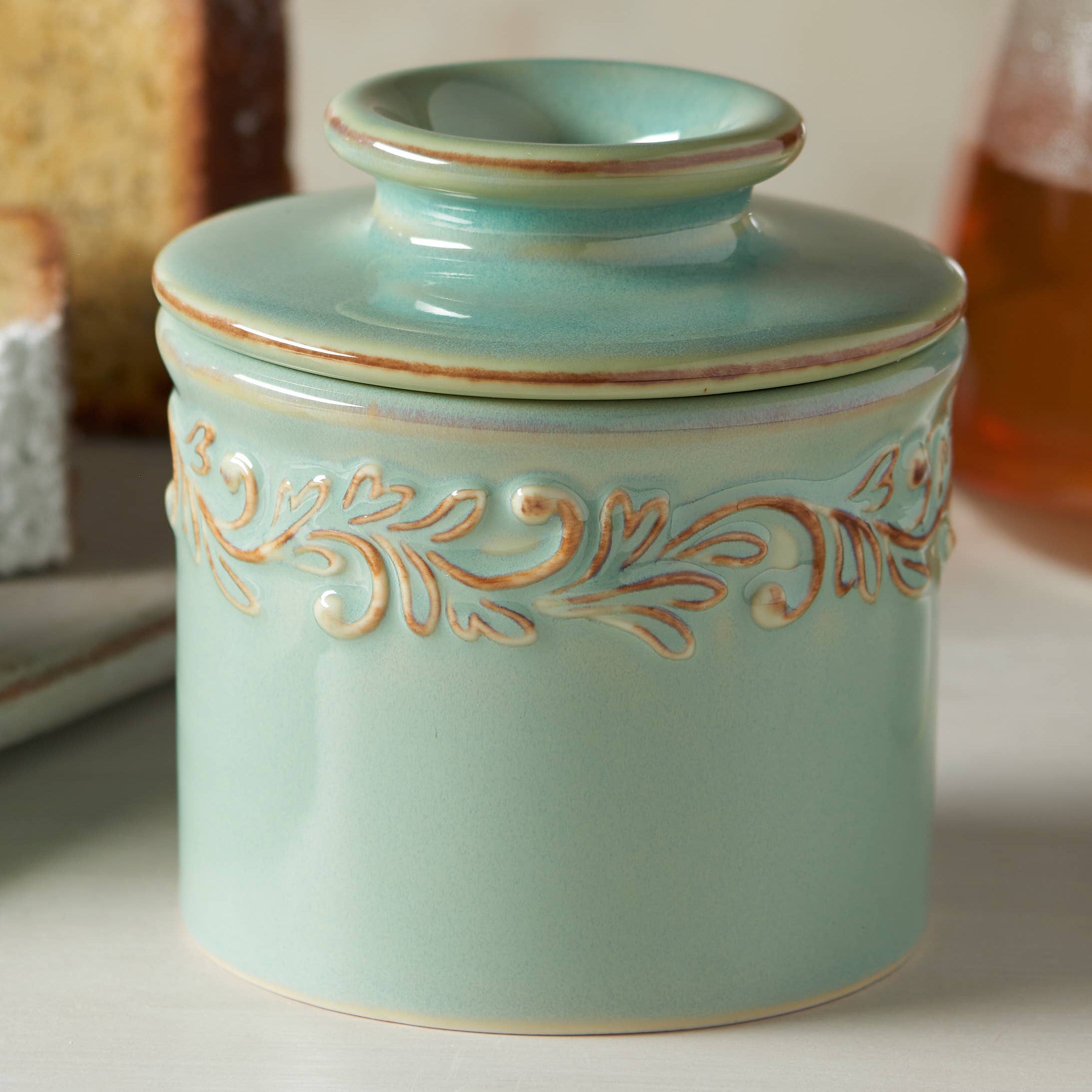 The Original Butter Bell® Crock Antique Sea Spray