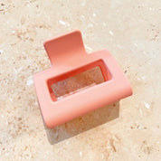 Matte Petite Rectangle Claw Clip Pink