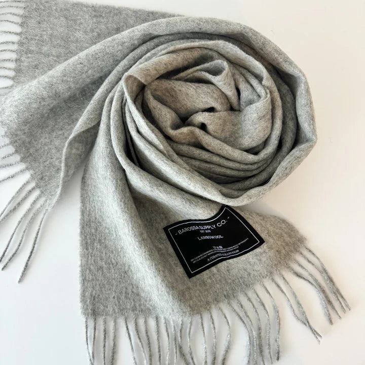 Light Grey Lambswool Scarf