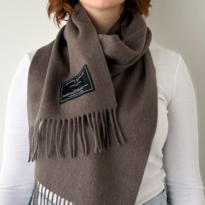 Taupe Lambswool Scarf